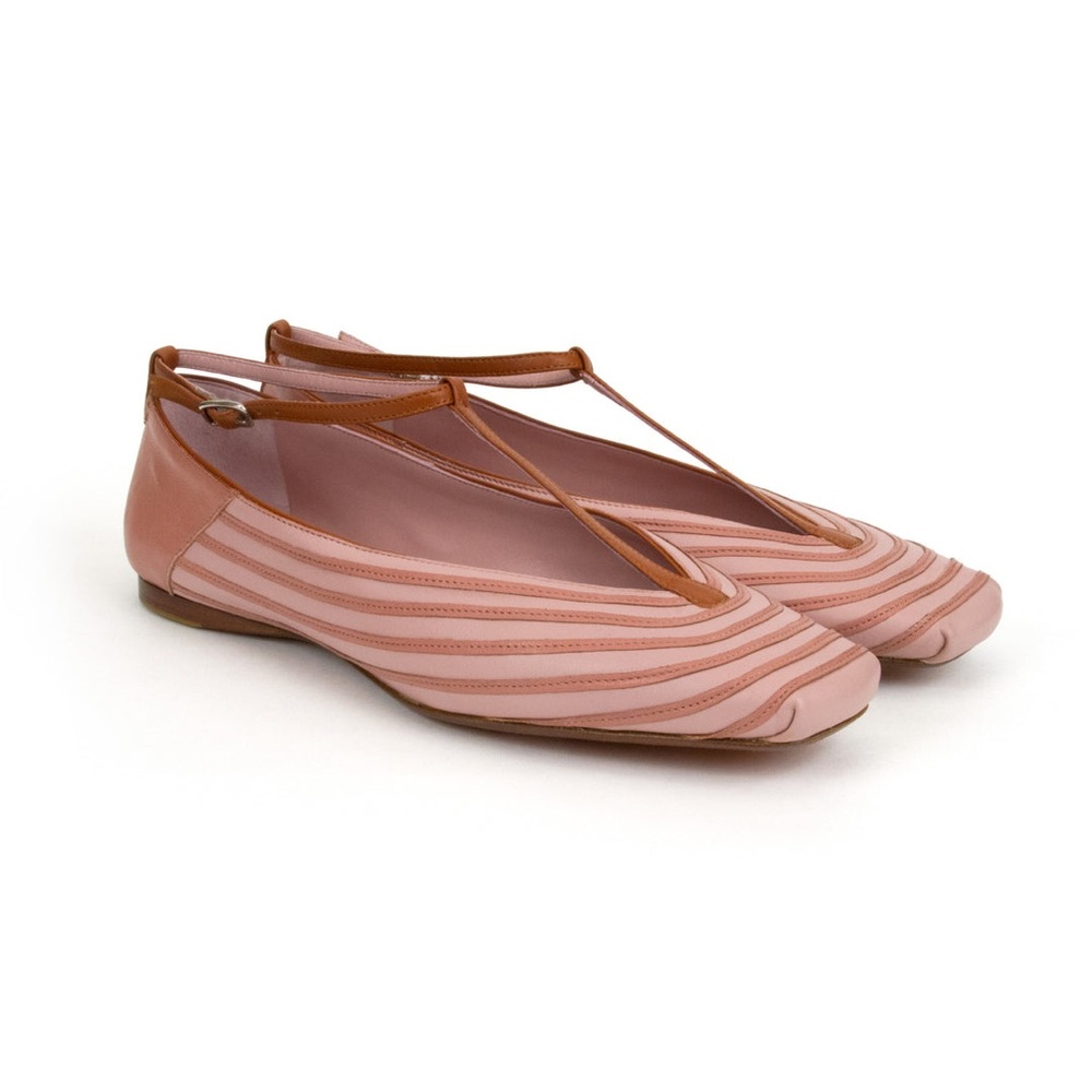Eileen Shields MARY T-Strap Nappa Dusty Pink/Blush/flats shoes SZ EU 40 US 9-9.5